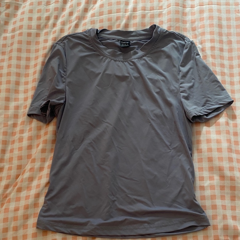 SHEIN Blue Charcoal Short Sleeve Tee